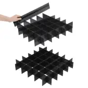 42 Pack Adjustable Drawer Organizer Dividers for Socks, Underwear, Makeup, Ki...