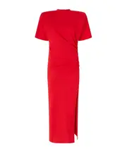 Pinko Padded Shoulders Long T-Shirt Dress S,XS,L,M red