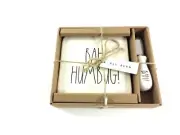 Rae Dunn "BAH HUMBUG” Cheese Board and Knife Set - NWT
