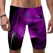 [VBFOFBV] Men's Printed Jammer Swimsuit Swim Shorts, Red Rose Flowers Valentine's Day
