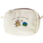Cartoon Print Travel Storage Bag Nylon Data Cable Storage Bag Cosmetic Bag