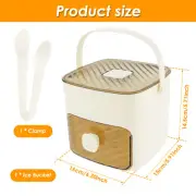 Plastic Ice Cube Storage Bin for Refrigerator Portable Ice Bucket With 48 bemVr