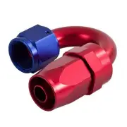 APS Pro Reusable Swivel Hose End Fitting - 180 Degree -10 JIC (Red/Blue)