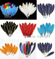 Perfect quality 100 PCS Edge Gold glitter goose feather 15-20CM painted feathers