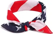 [Ardorchid] American Flag Red White and Blue Bandana Headband USA Patriotic Headbands for Men and Women Neck and Face Scarf Head Wrap