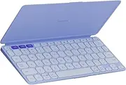 Logitech Keys-to-Go 2 Portable Bluetooth Keyboard for Tablet with Built-in Cover, Slim and Compact Wireless Keyboard for Windows, Android, Linux, iPad, iPhone, Mac, Apple TV - Lilac