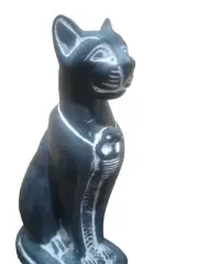 PHARAOH ANTIQUE ANCIENT EGYPTIAN Statue Goddess Bastet Cat Isis Stone Handmade