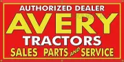 AVERY TRACTORS DEALER PARTS SERVICE FARM VINTAGE OLD SCHOOL SIGN REMAKE BANNER