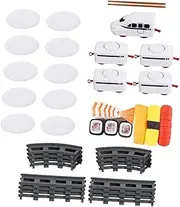 WESIEVYA 1 Set Conveyor Belt Sushi Toy Track Train Electric Rotating Sushi Train Sushi Train Toys Electric Food Train for Table Household Sushi Trains Holder Plastic