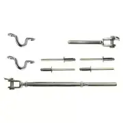 10 Pack - Stainless Steel Balustrade Kit Jaw/Swage Saddles Wire Cable - Rivets