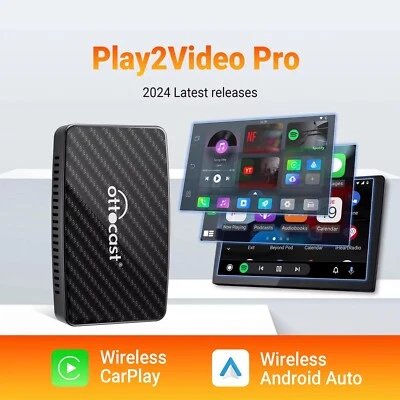 Ottocast Android 12 AIBOX 3-IN-1 Wireless Carplay & Android Auto Play2Video Pro