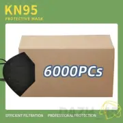 6000 PCs Black KN95 Disposable Face Mask 5 Layer Wholesale & Bulk-buy Order