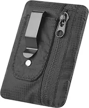 [KOSMCCO] RFID Blocking Clip Stash Pocket, Compact Hidden Travel Belt Wallet for Cards & Cash - Slim Pickpocket-Proof Design for Everyday Carry, Black