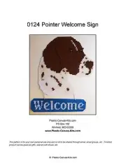 Pointer Dog Welcome Sign- Plastic Canvas Pattern or Kit