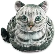 [Generic] Cat Toiletry Bag - Wear-resistant Car Cosmetic Bag Cat Shape Cosmetic Bag | Makeup Travel Bag Organizer Portable Design Soft Car Makeup Bag with Unique Design for Busi, Grey Cat, Siehe Beschreibung,