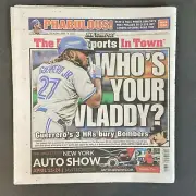 Vladimir Guerrero Jr Toronto Blue Jays New York Post newspaper NYC 4/14 2022