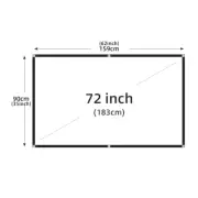 Projector Screen 60-150Inch White Milk Shred Black Background Wrinkle-Free Desig