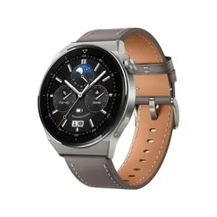 華為HUAWEI WATCH GT 3 Pro 46mm GPS藍牙運動健康智慧手錶 時尚款星雲灰