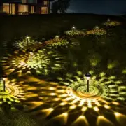 ornesign Ultra Bright Solar Lights Outdoor Waterproof 8 Pack WARM WHITE - BLACK