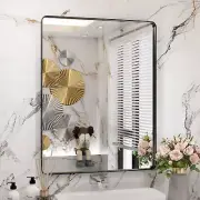 Black Bathroom Mirror for Wall 28X36 Inch, Rectangular Black Metal Framed Vanity