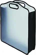 Samsill 12x12 Paper and Scrapbook Storage Organizer, Transparent, Expandable, Hook and Loop Closures, Padded Handle, Holds Scrapbook and Craft Paper, Vinyl and Mats, Photos, Cardstock