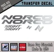 Norco SIGHT style Frame Decals sticker set of 6 Silver mtb enduro Downhill