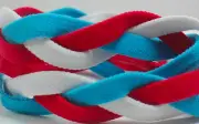 Light Blue White Red Braid Hair Band Head Under Sweaty Headband Armour Non Slip
