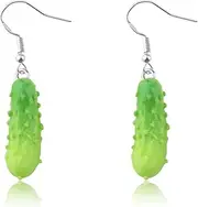 [CHOORO] Pickle Cucumber Dangle Earrings/Zipper Pull Pickle Vegetable Lovers Gifts Cucumber Jewelry