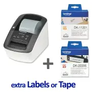 Brother QL-700 Label Printer BUNDLE, PC & Mac, USB, P-touch, EXTRA QL Label Roll