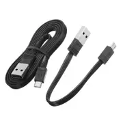 RC-062m 2.4A 2Pcs Micro Fast Charging Data Cable 1m/0.16m For Samsung S7 Xiaomi Redmi Note4 BLACK COLOR