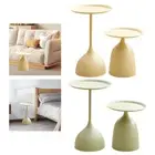 Small Round End Table Bedside Base Drink Table Smooth Minimalistic Multifunction