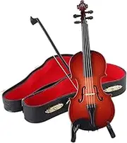 ADOCARN 1set Mini Violin Model Adornment Decorative Instrument Case and Stand for Music and Graduates