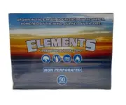 Box 50 Elements Natural Non-Perforated Filter Tips Smoking Papers,50 Tips/Book