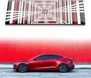 ONKENTET Plaid Emblem 3D Badge Sticker Compatible with Tesla Model 3 Y X S Cybertruck Semi Roadster Performance Stickers Accessories Exterior Decorate Mark Three-Dimensional for Tesla All Models