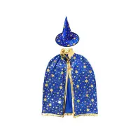 在飛比找Yahoo奇摩購物中心優惠-Baby童衣 萬聖節兒童服裝 多色魔法師披風含帽子 8819
