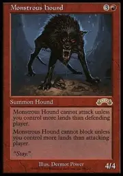 1x Monstrous Hound Exodus MtG Magic Red Rare 1 x1 Card Cards