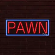 BRAND NEW "PAWN" w/BORDER 30x12x1 INCH LED FLEX WINDOW/WALL INDOOR SIGN 30496