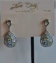 KIRKS FOLLY FORGET ME NOT FLOWER EARRINGS IN SILVER TONE