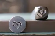 SUPPLY GUY 6mm Broken Heart Metal Punch Design Stamp SGCH-238