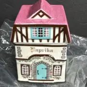 Canterbury Crossing PAPRIKA Lenox Spice Village Jar House & Lid NEW Unused