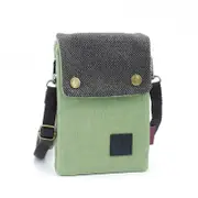 Nevenka Small Crossbody Cellphone Bag with Shoulder Strap Denim Canvas Wallets-OldGreen