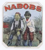 Nabobs, original outer cigar box label, boys, wrightsville PA
