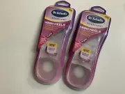 (2)DR.Scholl'sStylish Step High Heels Invisible Cushioning Insoles,Women Sz 6-10