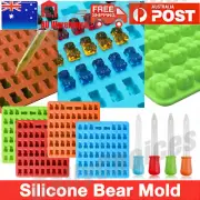 53 Cavity Gummy Bear Molds Silicone Chocalate Ice Jelly Candy Moulds Bakeware AU