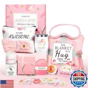 Get Well Soon Gifts for Women, Pink Self Care Package Feel Better Basket, Aft
