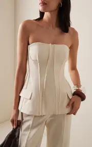 [SIMKHAI] Lupita Fringed Bustier Top