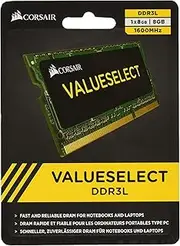 Corsair 8GB (1x8GB) DDR3L SODIMM 1600MHz 1.35V / 1.5V Dual Voltage Notebook Memory KVR16LS11/8 CT102464BF160B