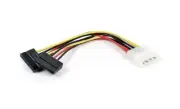 6" SATA Serial ATA Splitter 5.25 Molex to 2x 15 Pin SATA Power Adapter Cable