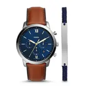 Fossil Neutra Brown Chronograph Watch StainlessSteel Blue 796483497597