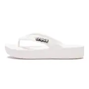 New CROCS Womens CLASSIC PLATFORM FLIP 207714-100 WHITE US W 5 - 8 TAKSE